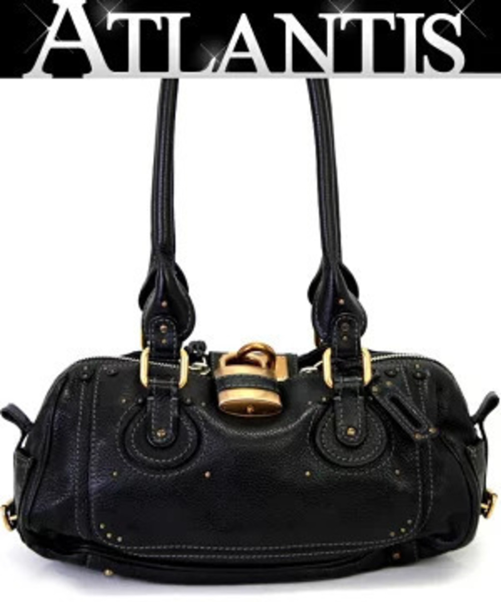 Chloe Paddington Handbag Leather Black